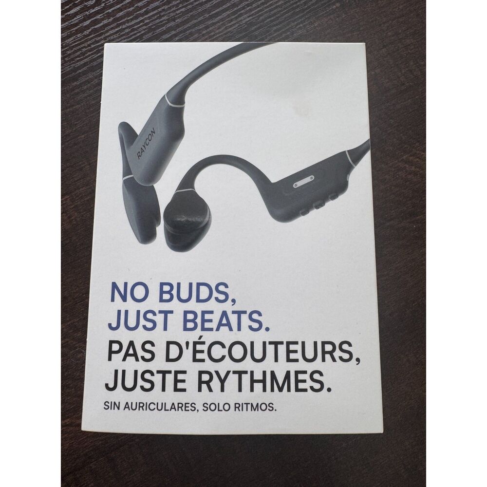 Raycon Bone Conduction Wireless Headphones Graphite Grey RBB842 Open Box